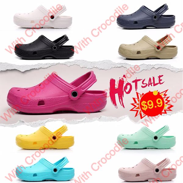

2023 cros sandals classic designer slides slippers kids men women sandal beach shoes white black green grey blue outdoors indoor sneakers