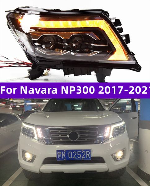 

car lights for nissan navara np300 20 15-20 21 led auto headlights assembly upgrade dynamic signal lamp