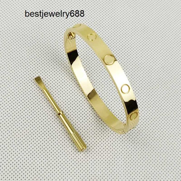 

love bracelet ladies rose gold silver lady bangle titanium steel screw screwdriver 4cz diamond luxury designer jewelry womens mens party gif, Black