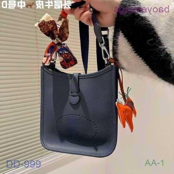 

designer bag 2023 high evelynbag layer bags end totes cow bucket women's with lychee pattern h hollow out single shoulder cross qaov 1