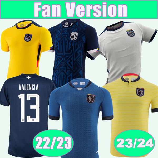 

23 24 ecuador estupinan plata mens soccer jerseys 22 23 martinez hincapie d. palacios m. caicedo home away 3rd fotball shirt short sleeves, Black;yellow