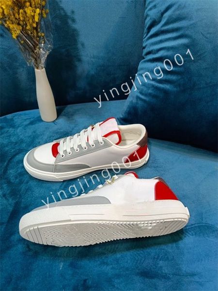 

luxury fashion white black leather calfskin sneakers shoe comfort outdoor trainers womens and men casual walking size35-46