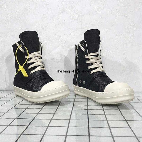 

ro mens boots casual big size male canvas shoes summer breathable high sneakers 8#20 20d50246v, Black