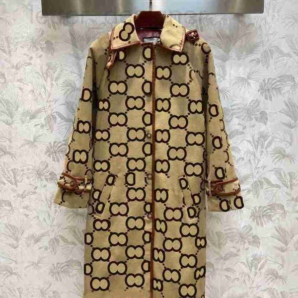

women's trench coats designer autumn womens trench coats luxury women windbreaker body letter print jacket loose belt coat female casua, Tan;black