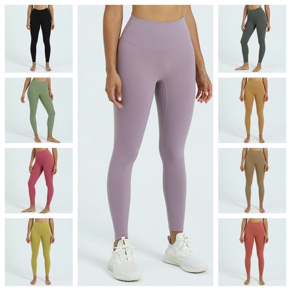 

ll women's all day soft yoga leggings no front seam - buttery soft workout active pants 7/8 leggings for women, Black