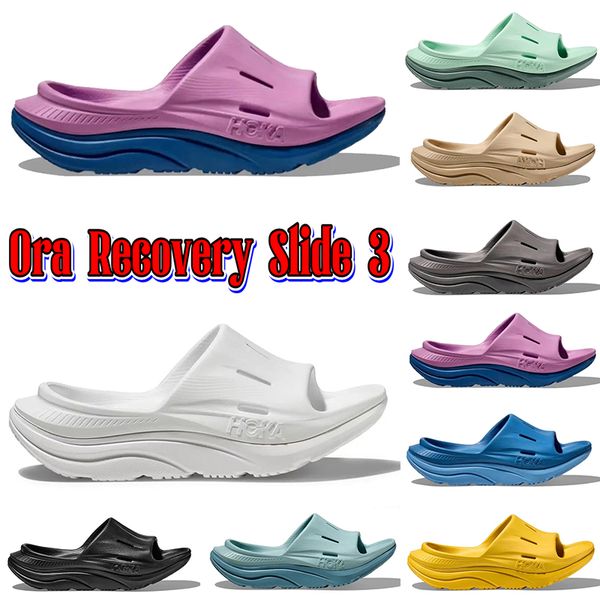 

hoka slippers ora recovery slide slippers women men designer sandals platform rubber slides hokas one one mens slipper cyclamen mist green w, Black