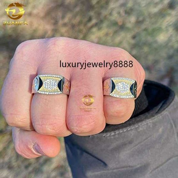 

blingbling baugette moissanite diamond s925 iced out ring, Silver