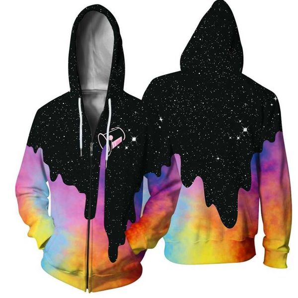 

diy hoodies customized 3d digital printing casual sports zipper long sleeve hooded sweater for men and women custom sweatshirts pl5691667 c6, Black