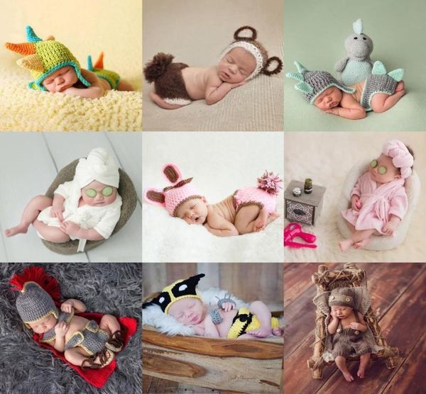 

clothing sets 1set born pography props crothet baby clothes boy boys accessories infant girl costume crocheted handmade outfitclot9348275, White