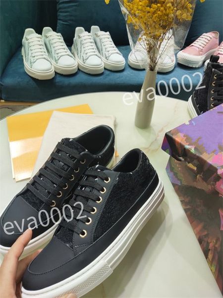 

luxury designer women men casual shoes low- sneakers white leather sneaker sports lace up comfort flats outdoor trainers, Black