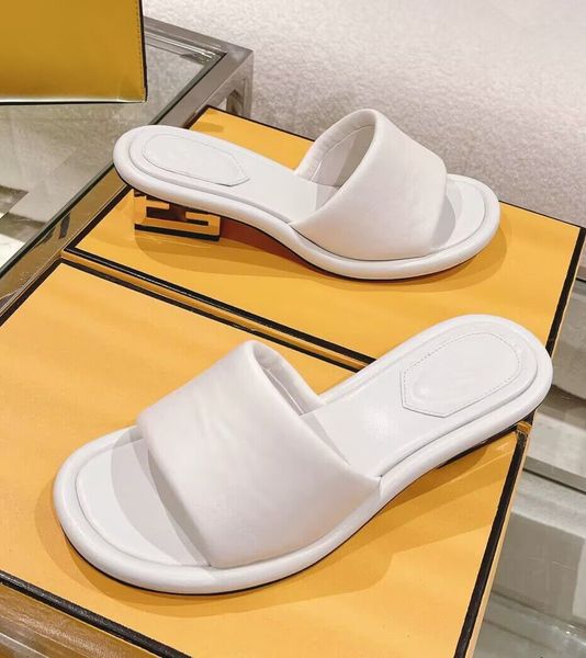 

summer brand baguette sandals shoes women wide-band slides cutout metal sculptural heels nappa leather mules slip on flip flops lady casual, Black