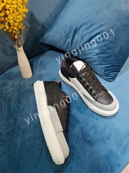 

2023 luxurys fashion white black leather calfskin sneakers shoe comfort outdoor trainers womens and men casual walking size35-46