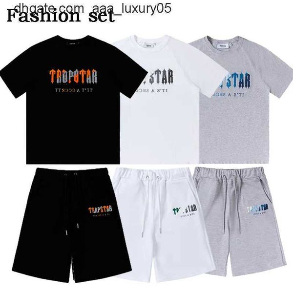 

men's t-shirts trapstar t shirt designer shirts print letter suit luxury black and white grey rainbow color summer sports fashion cotto, White;black