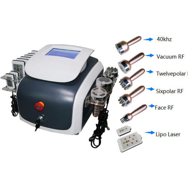 

portable 6 in 1 lipo laser fat-dissolving 40k cavitation rf vaccum ultrasonic weight loss machine