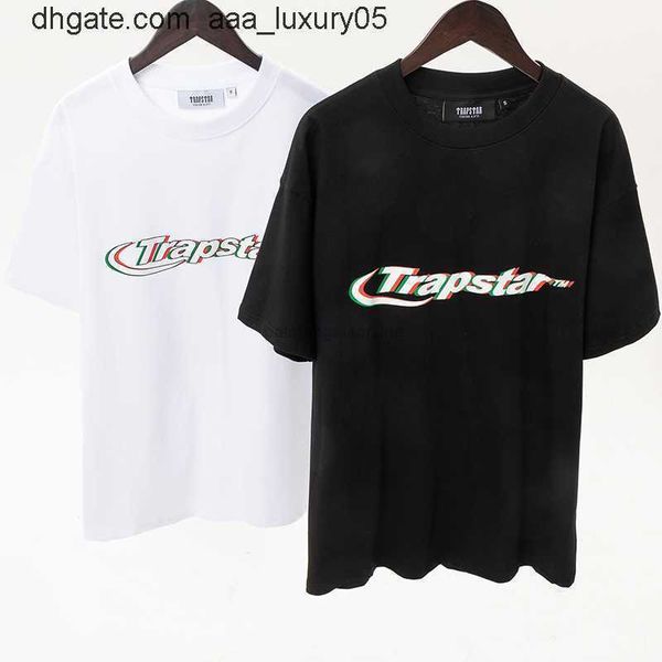 

designer fashion clothing tees tshirt trapstar niche trendy brand phantom print tee street loose round neck men's women's short sl, White;black