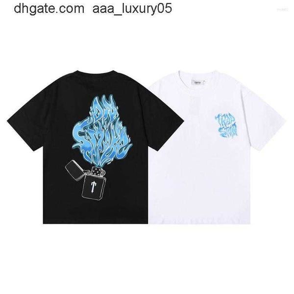 

men's t shirts trapstar shirt men women cotton tees fashion summer casual loose short sleeve o-neck t-shirt, White;black
