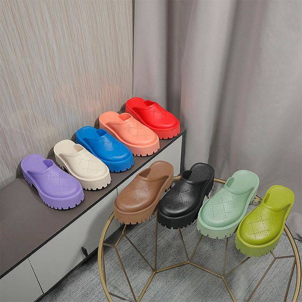 

designer men women slippers mens summer beach classic flat woman slipper black ivory jade purple leather rubber fashion sandals outdoor sand