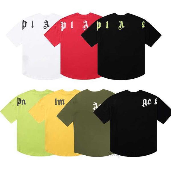 

mens t shirts designer palms women short sleeve summer fashion angle leisure pa loose crew neck cottons pattern print luxurys clothing size, White;black