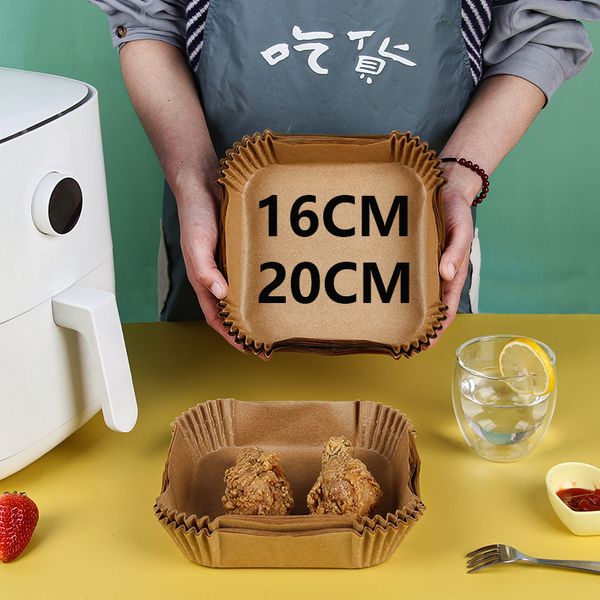 

Baking Pastry Tools 50100PC Special Paper for Air Fryer Oilproof Oilabsorbing Household Plate BBQ Oven Kitchen Pan Pad Airfryer 230616, Grey