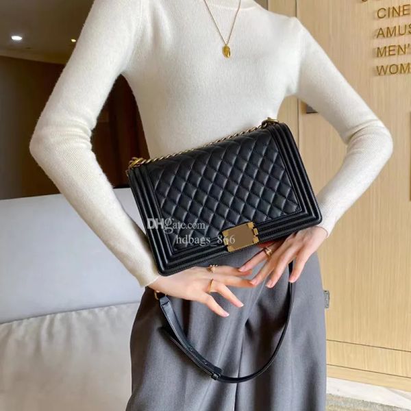 

luxury chain bag designer shoulder bag genuine leather handbags 28cm high imitation crossbody bags with box zc011
