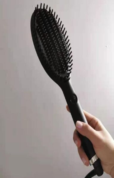 

glide heat hair brush one step dryer styler volumizer multifunctional straightening curly massage comb with negative ions epack3022080, Silver