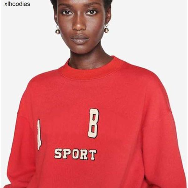 

anine 23ss bing women desginer fashion classic cotton hoodies sweatshirt new a letter embroidered loose fleece sweater round neck hoodie nxx, Black
