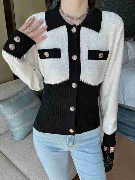 

women's jackets designer brand jacket new autumn winter knitted cardigan spring high-end coat 4v27, Black;brown