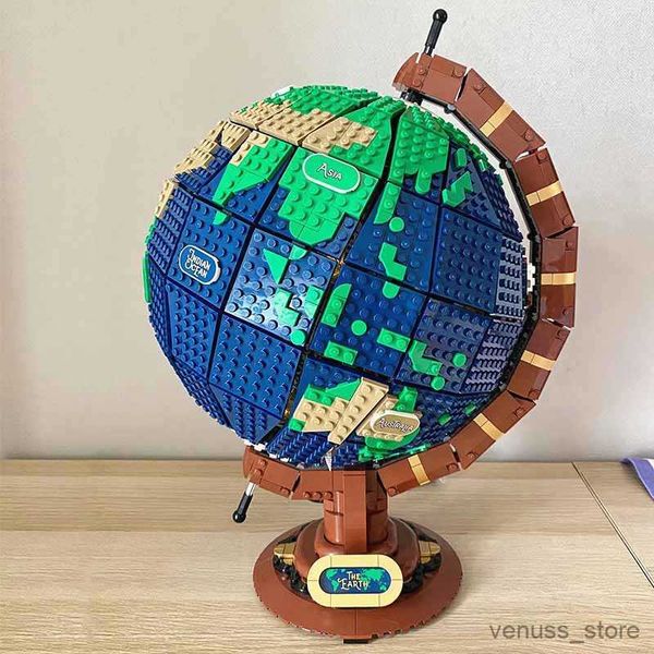 

Ideas Blocks World Globe Map Earth 2585 Assembly Building Block Model Compatible Educational Toys For Kid Gift R230617, Multicolor
