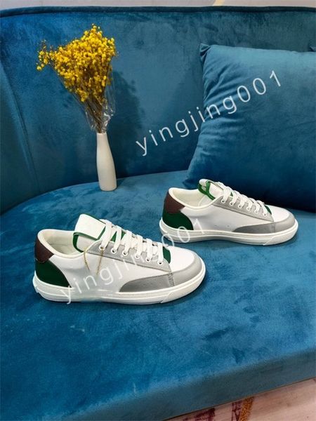 

new luxury fashion white black leather calfskin sneakers shoe comfort outdoor trainers womens and men casual walking size35-46