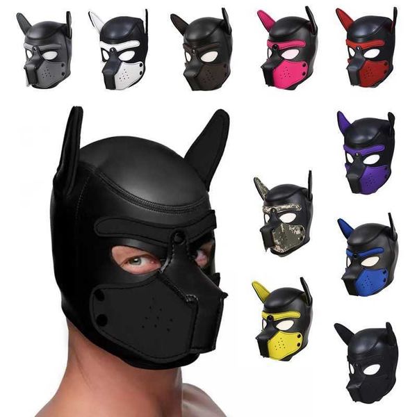 

toy massager gay puppy hood neoprene mask muzzle pet play games dog slave full head bondage restraint fetish bdsm toys for men