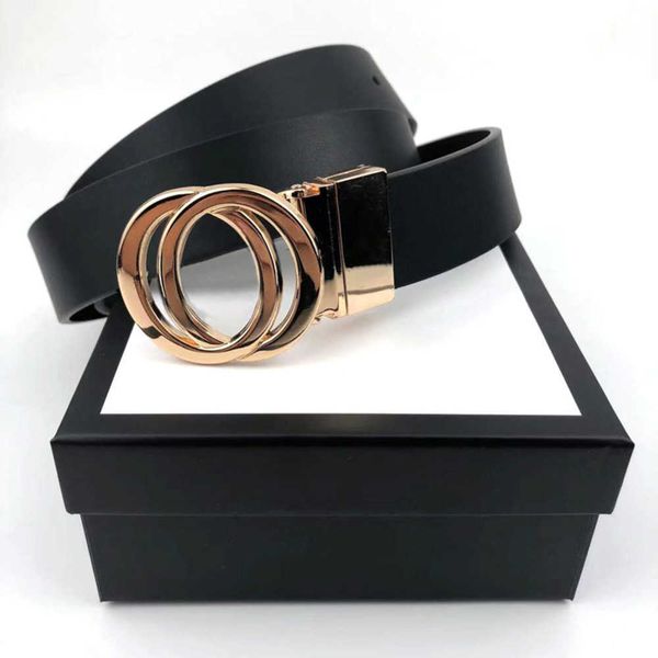 

men designers belts fashion genuine leather womens mens double letter buckle belt mujeres width 3.4cm with, Black;brown