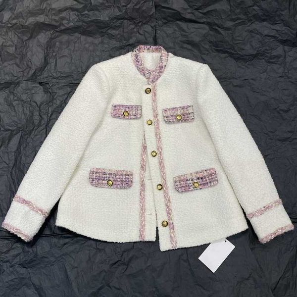 

women's jackets designer 2023 spring brand new women autumn winter fashion jacket high-end metal buckle tweed casual coat cardigan birt, Black;brown