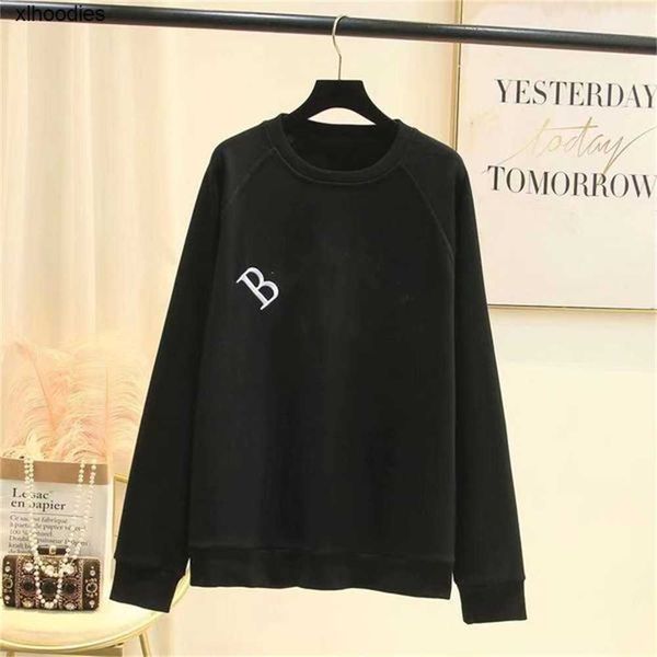 

london bu designers hoodies luxury sweater hoodie mens women hoodie man long sleeve embroidery letter design cp round neck cloth wholesale p, Black
