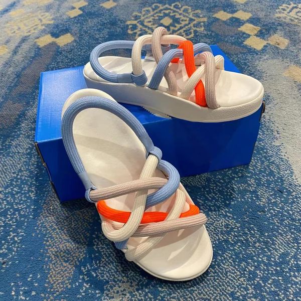 

summer new sandals women's adilette noda sports casual women's shoes strap lightweight sandals men's hq4487, Black