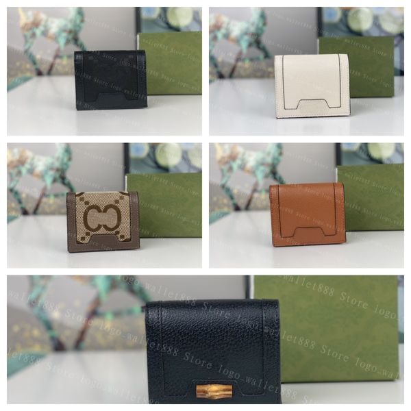 

2023 new designers canvas and leather bifold wallets mens womens brown jumbo card case holders coin purse 658244, Red;black