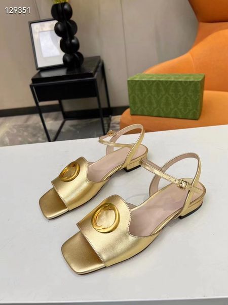 

designer slippers women luxury genuine leather sandals summer flat slipper metal logo sheepskin fashion beach shoes 35-42 with box, Black