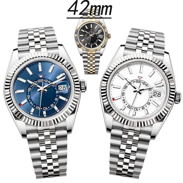

luxury watch mens watches Sky Dweller Steel Mens Watches Blue Automatic Movement Small Dial Sapphire Calendar 42mm Watch Stainless Wristwatches DHgate, Waterproof