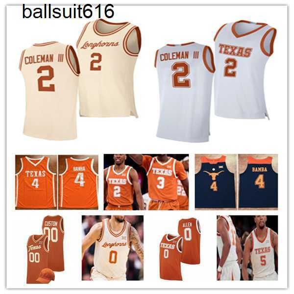 

ncaa texas longhorns college basketball jerseys marcus carr tyrese hunter sir'jabari rice timmy allen dillon mitchell arterio morris dy, Black;red