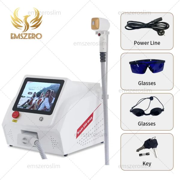 

diode laser rf equipment 808nm 3 wavelengths painless ice hair removal laser whitening cooling head hair removal machine 2000w, Black