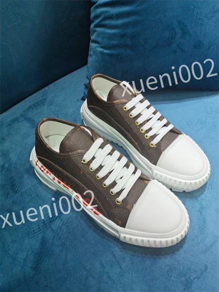 

2023 new luxury designer shoes vintage plaid canvas sneakers man woman outdoor platform casual shoes couples trainers, Black