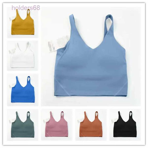 

2023 lu-20 u back yoga align tank gym clothes women casual running nude tight sports bra fitness beautiful underwear vest shirt, White;black