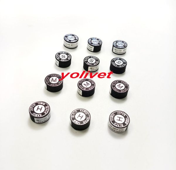 

10pcs 14mm taiwan kamui billiards pool cue tips black 8layers pigskin leather tips in sssmh optional cue stick acc2108554
