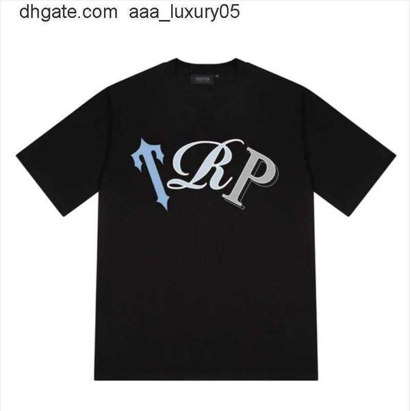

designer fashion clothing tees tshirt trapstar london rap singer trend crowd short sleeve tap letter print genderless tshirt casual streetwe, White;black