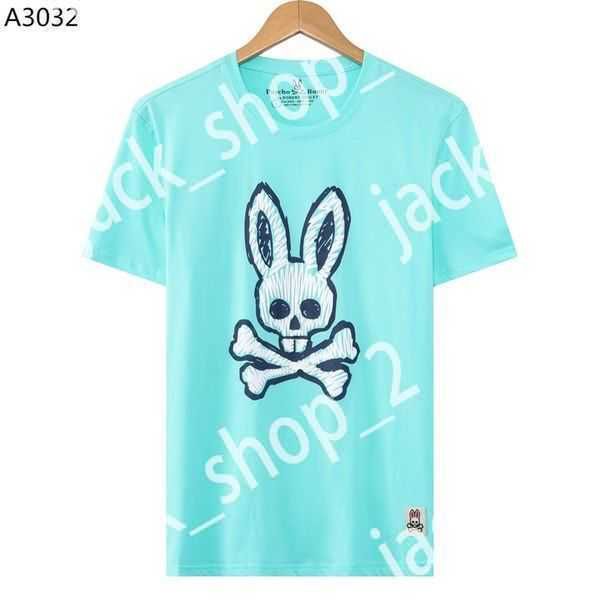 

mens designer t shirt tshirts tees shirts women classic psycho bunny print loose crewneck couple t-shirts man s casual 10 x8st, White;black