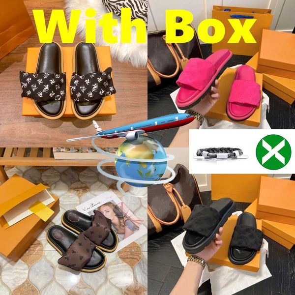 

2023 wholesale with box flip flops slides designer women fashion slippers sandals l slides oran sandal slides sandal outdoor luxury h sandal, Black