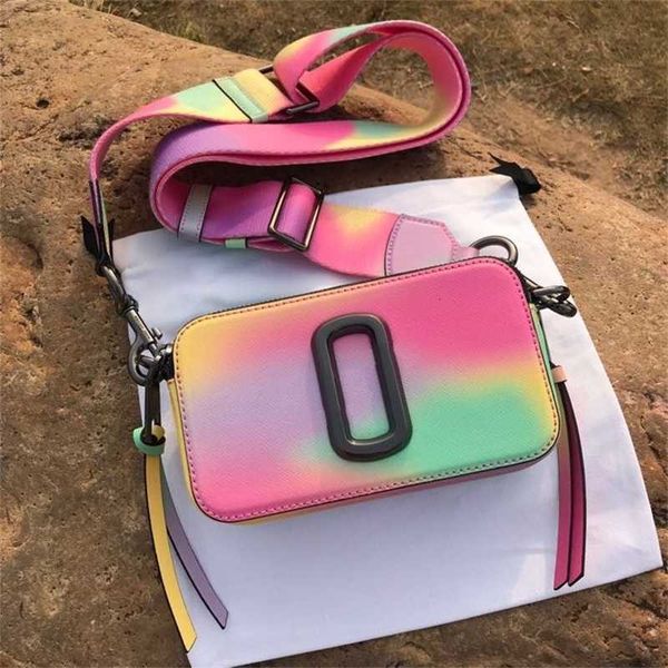 

tote bag commuting colorful candy camera hyun designer gradient rainbow college students shopping ma shoulder crossbody small square luxurie