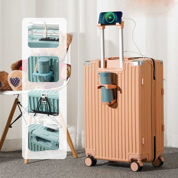 

2023 new luggage multi-function rechargeable suitcase for male and female students has a large capacity 0621-1111
