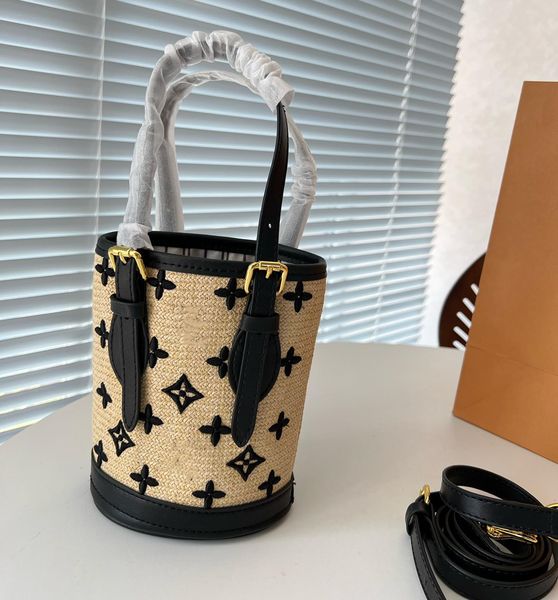 

fashion designer woven bucket simple classic women's bag