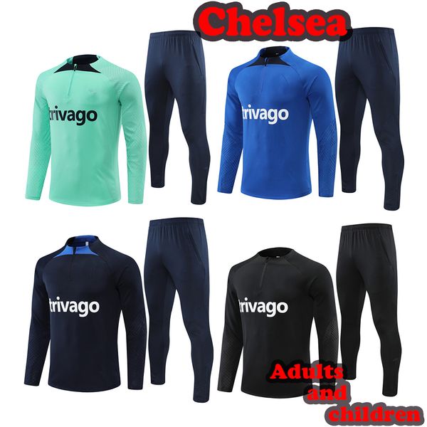 

sportswear 2023 2024 children and men 22 23 24 training wear long sleeve soccer soccer shirt kit uniform chandal boy, Black