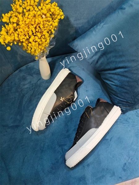 

2023 new luxurys fashion white black leather calfskin sneakers shoe comfort outdoor trainers womens and men casual walking size35-46